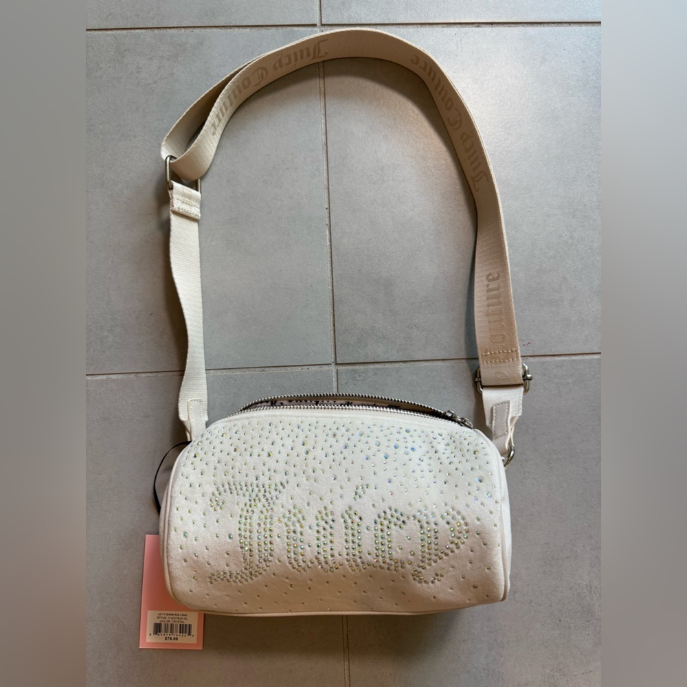 Juicy Couture White Crossbody Bag - Let it Shine Roll bag